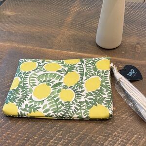 Lemon Print Pouch with Tassel